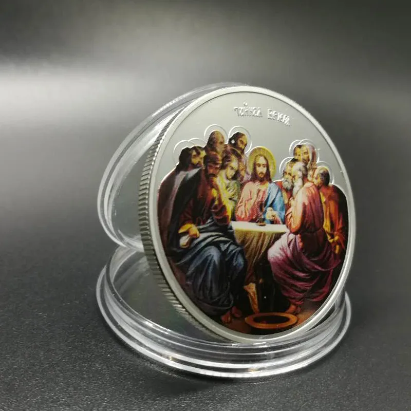 

Монеты для Иисуса, посеребренные, 40 мм, 10 шт.