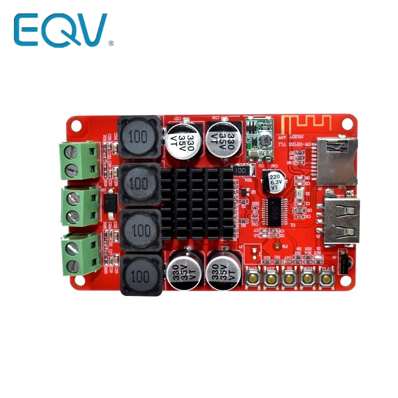 TPA3116 50 Вт + Bluetooth ресивер плата цифрового усилителя звука TF карта U диск плеер FM