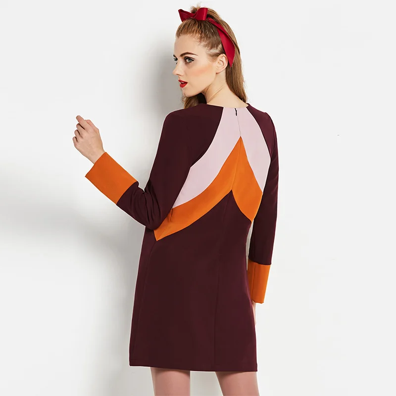 Sisjuly винтажное женское платье a line 1960s фиолетовое осеннее с длинным рукавом ретро