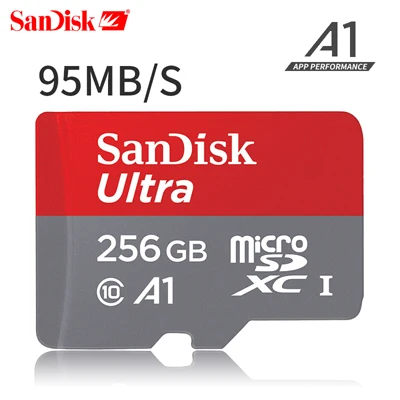 Карта памяти SanDisk 16G 32G SDHC 64G 128G 200GB 256GB 400GB SDXC A1 Micro SD Class 10 Micro SD UHS TF Транс флэш-карта Microsd - Емкость: 256GB
