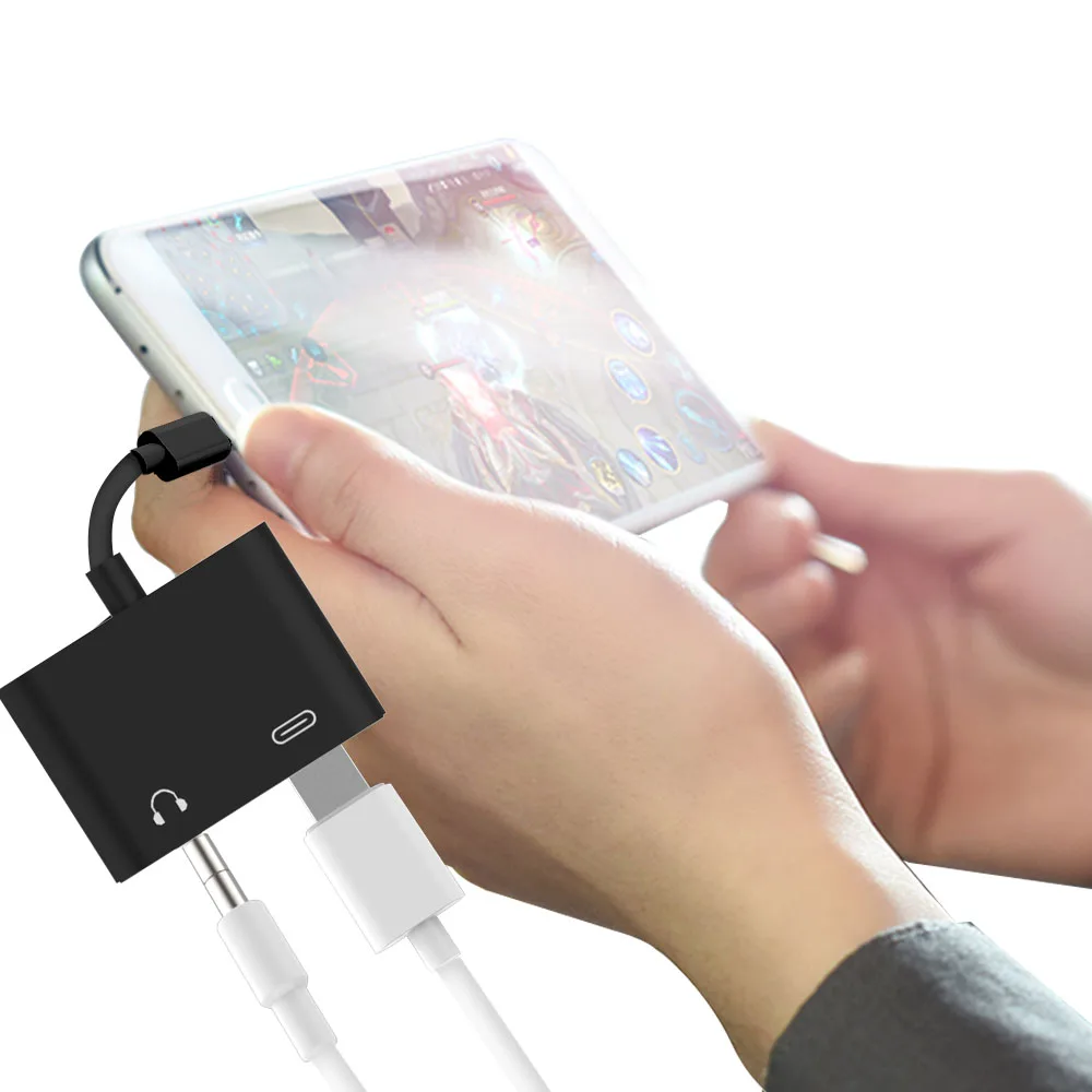5 Pcs USB C Male to 3.5mm Digital Audio Adapter Female Stereo Earphone Fast Charging For iPad Pro Huawei P20 Google Pixel 2 2XL |