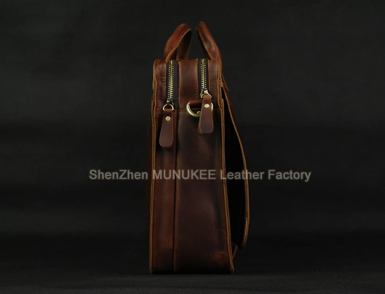 Luxury Italian Genuine Leather Men's Briefcase Business Bag Leather laptop briefcase Men Shoulder Bag Messenger Bag Tote Handbag