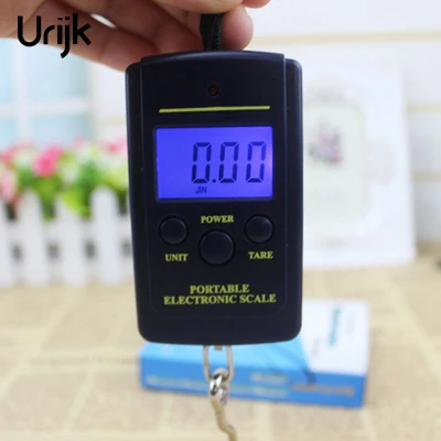 Urijk 1 шт. 100 г/40кг цифровые подвесные весы миниатюрный чемодан с крючками