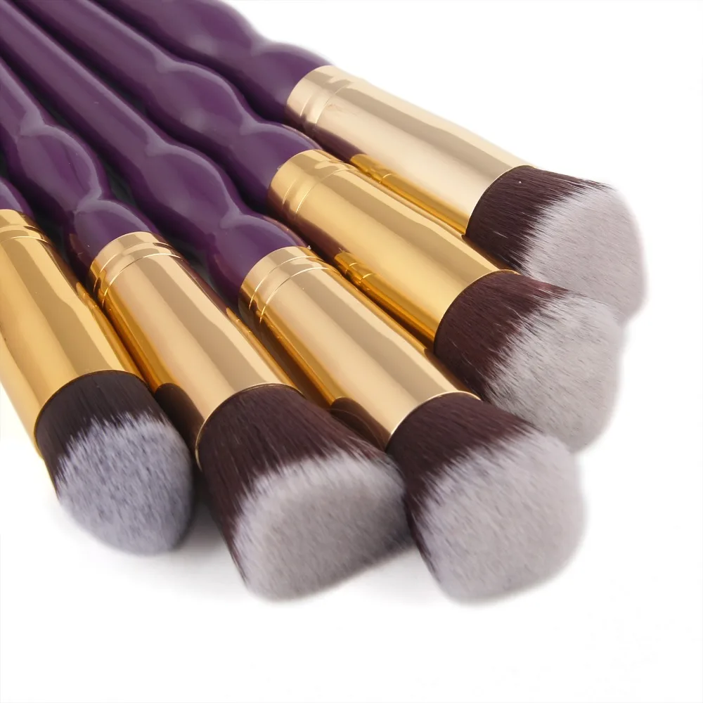 VANDER 10Pcs Pro Makeup Brushes Set Cosmetic Contour Blending Foundation/powder/concealer/tapered/blending/eyeliner/Kabuki Kits | Красота и