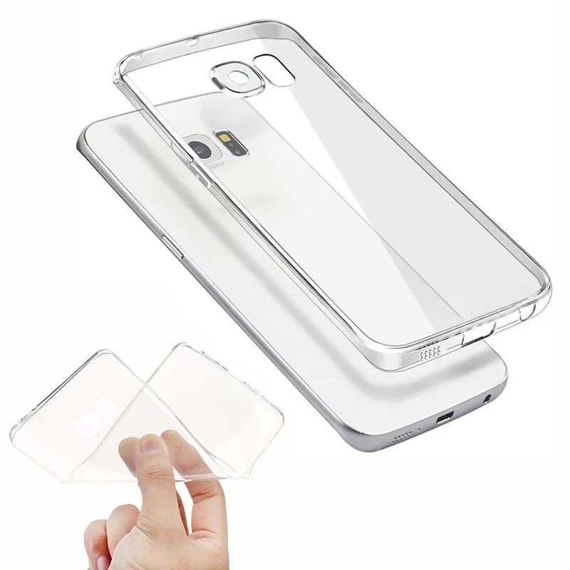 Прозрачный чехол для Samsung Galaxy Note 3 4 5 6 S3 S4 S5 S6 S7 edge C5 C7 E5 E7 мягкие ультра тонкие