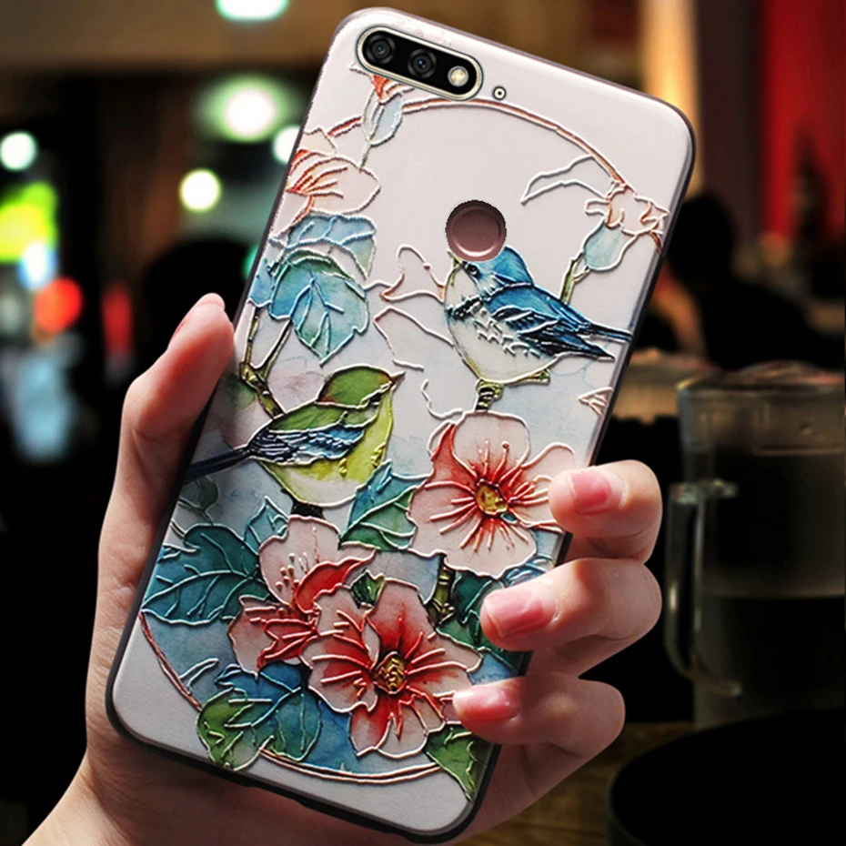 Чехол чехол для Huawei Honor 7X 8X Honor8x силиконовый 3D милый мобильный на оригинальный