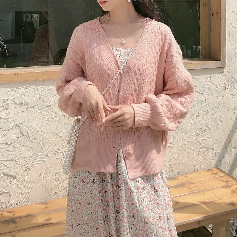 Сезон осень-зима Вязаный свитер для женщин 2019 вязаный кардиган женский свободный