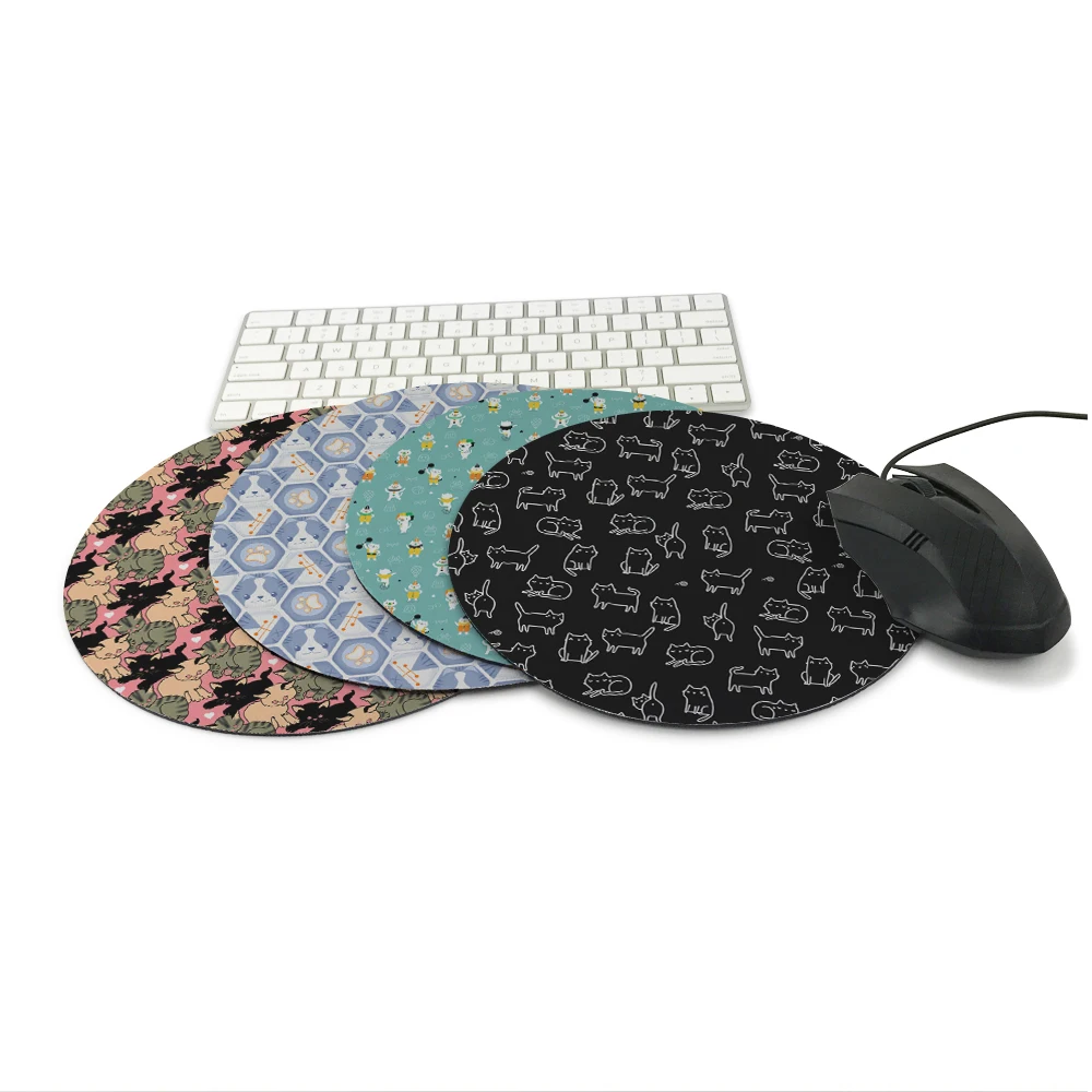 Hot Cute Cat 20*20cm or 22*22 cm Mouse Pad Speed Control Mat A lot of kitten head Round pad | Компьютеры и офис