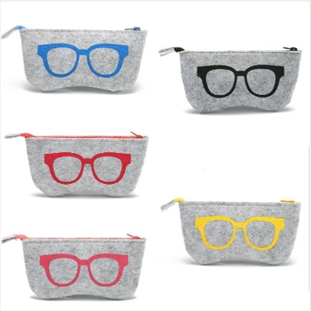 1 шт. изысканный шерстяной войлочный Чехол для очков женские Мягкие гибкие