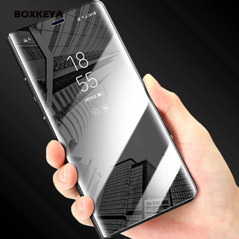 Роскошный прозрачный зеркальный Чехол книжка с подставкой для iPhone 6 6S 7 Plus чехол 360