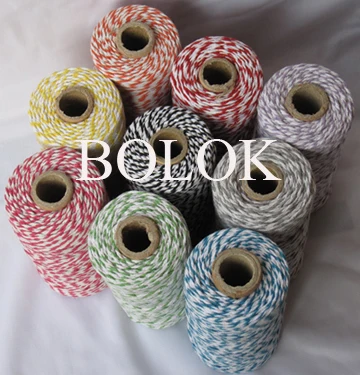 

8pcs/lot bakers twine,32 kinds color choose twisted Cotton Baker twine cotton cords, cotton twine (110yards/spool)