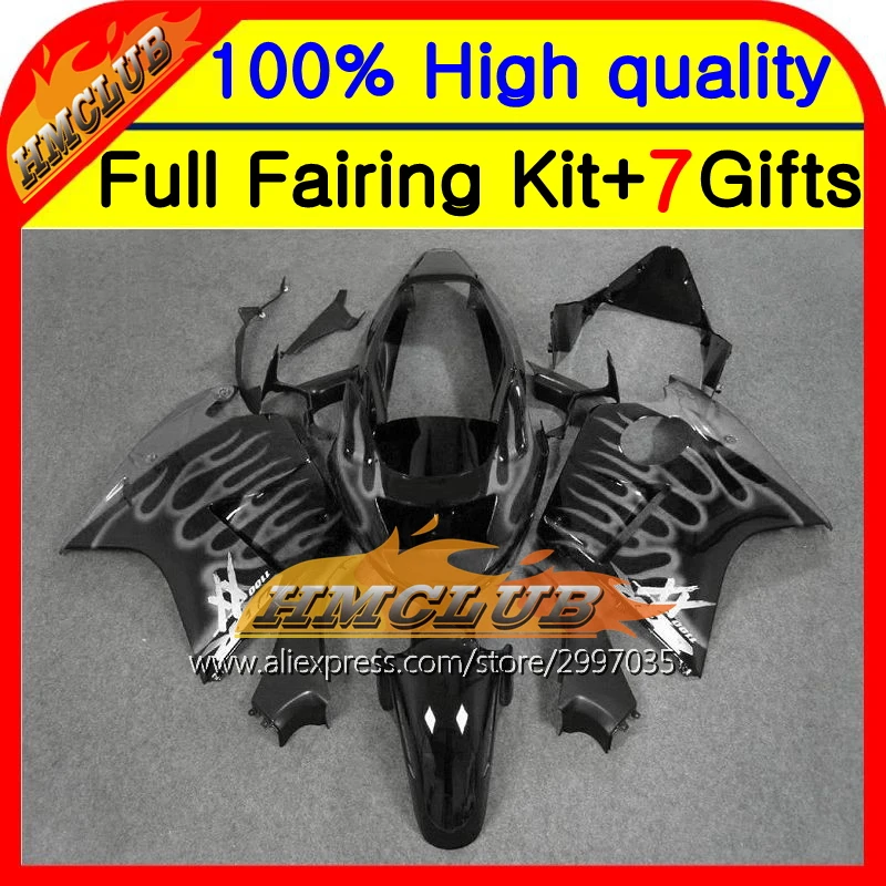 

Корпус обтекателя Для HONDA CBR1100XX Grey flames 96 97 98 99 00 01 CBR1100 XX 42HM45 CBR 1100XX 02 03 04 05 06 07 96-07 1100 XX