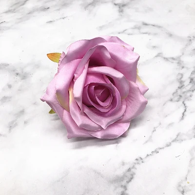 purple Йоромер, 5 шт., искусственная Цветочная головка, 8,5 см, цветок розы для свадебного украшения, сделай сам, Рождественский венок, подарок, Цветочная шелковая часть, цветок - Цвет: purple