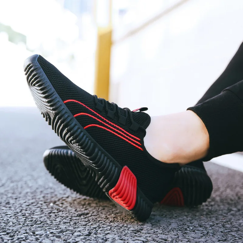 2019 модная повседневная обувь мужская удобная летняя дышащая сетчатая на плоской