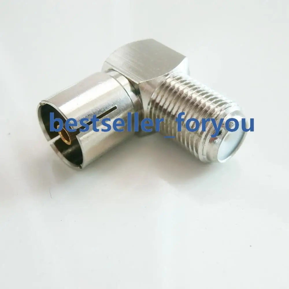 F гнездовой к IEC PAL DVB T ТВ разъем с прямым углом радиочастотного