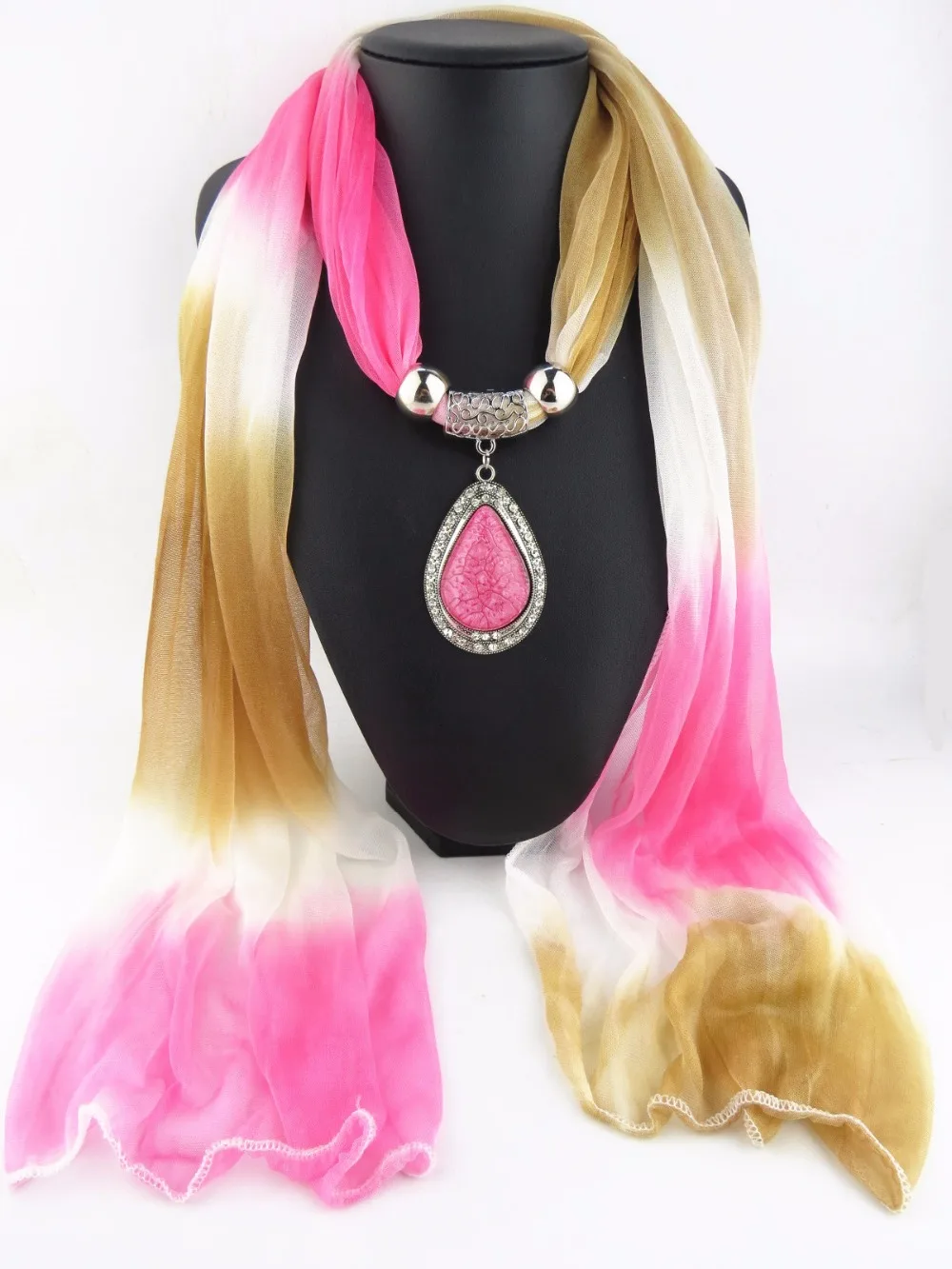 Шарф Ожерелье s для женщин 2017 шармы шарф Капля воды кулон колье ювелирные изделия