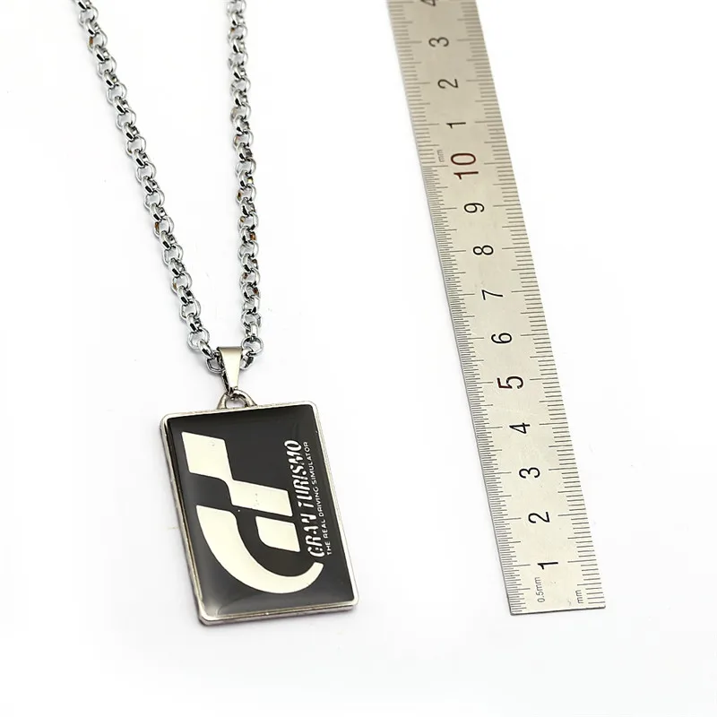

Hot Game Gran Turismo GT Necklace Racing Logo Metal Pendants & Necklaces Car Women Bag Link Chain Kolye Jewelry