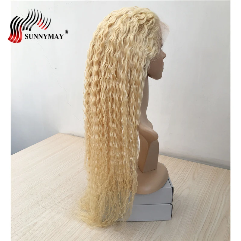 Sunnymay вьющиеся светлые полностью кружевные человеческие волосы парики