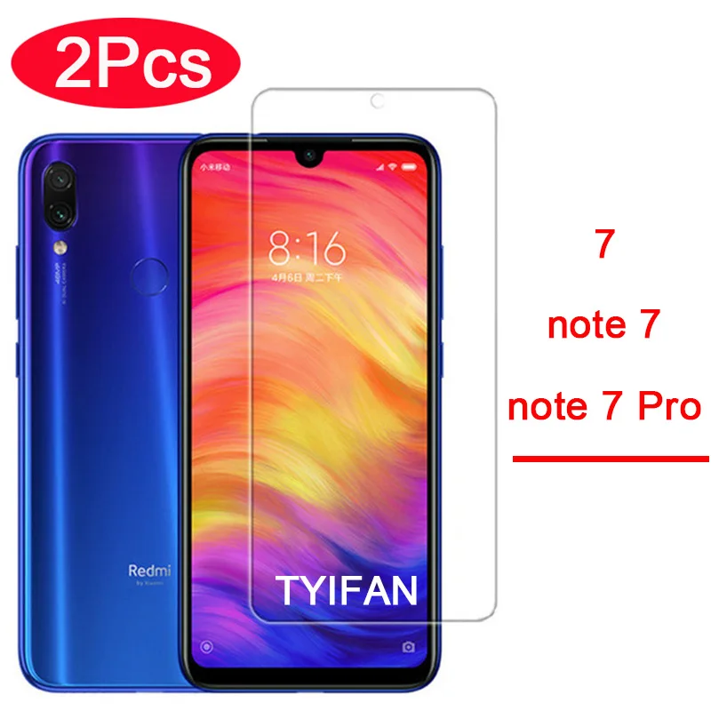 Закаленное стекло для Redmi Note 7 Pro 2 шт. защитная пленка на экран Xiaomi Ksiomi Not Note7