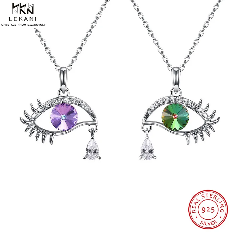 Ожерелье с кристаллами от Swarovski LEKANI ожерелье подвеской в виде глаза дьявола 925
