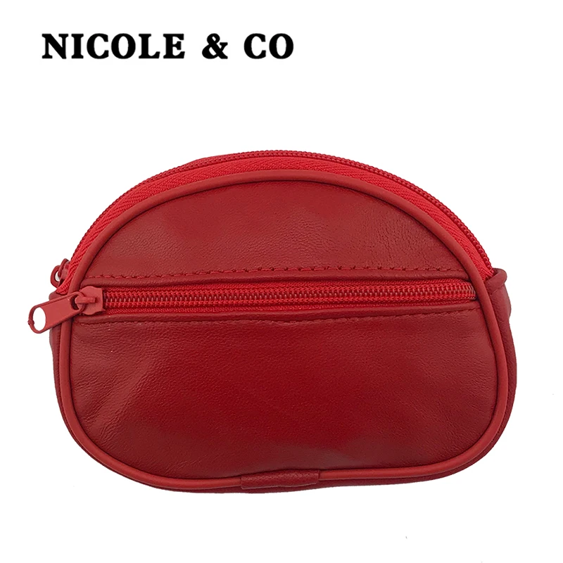 Кошелек NICOLE & CO из 2021 кожи для мелочи черный мини кошелек однотонный маленький