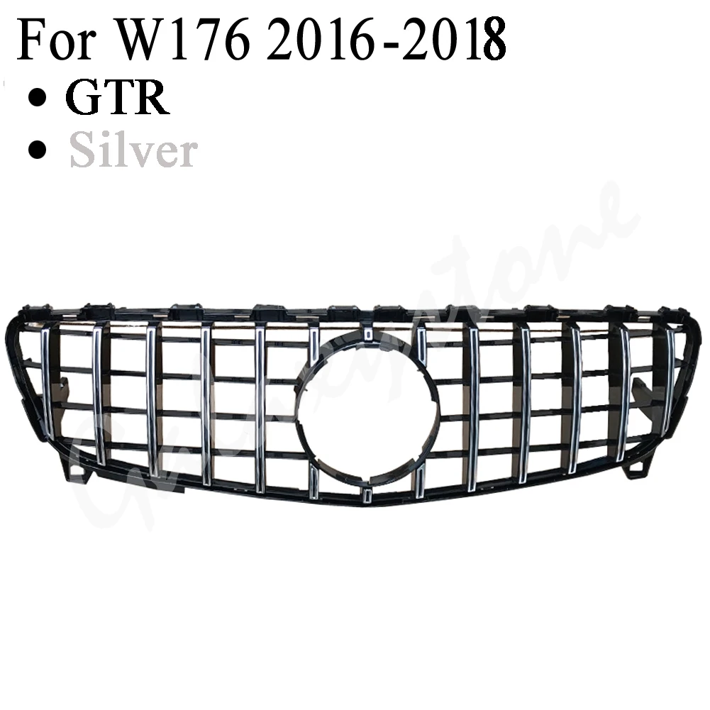 16-18 GT Silver Передняя Верхняя решетка решетки подходит для Mercedes Benz W176 a-класс A180 A200 A45 GT GTR алмаз 2013 - Цвет: 16-18 GT Silver