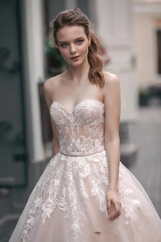 2019 очаровательные женские трапециевидные Свадебные платья без рукавов с