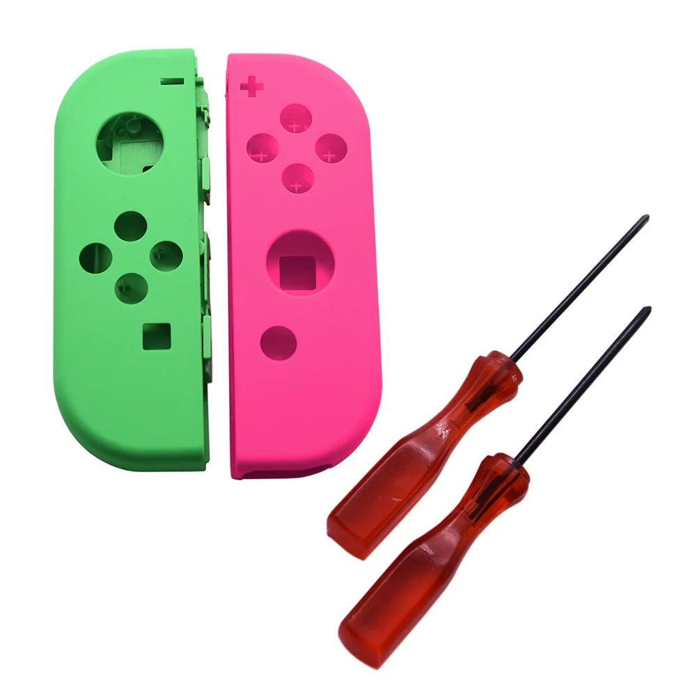 Replacement Full Housing Shell Left&ampRight Case 1 Pair w/Middle Frame&ampScrewdrivers for Nintendo Switch NS Controller Joy-Con |