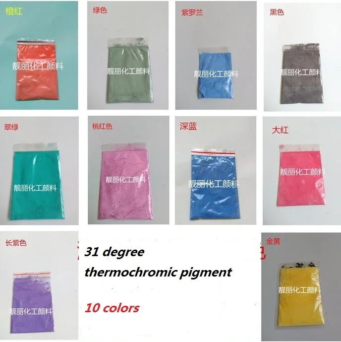 Термохромный пигмент 10 цветов чувствительный к температуре термочувствительный