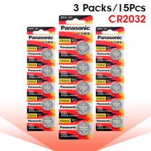 PANASONIC 15 шт. cr2032 cr 2032 cr2016 3 В Кнопка Фирменная Новинка батарея для сотового монета батареи для часов компьютера