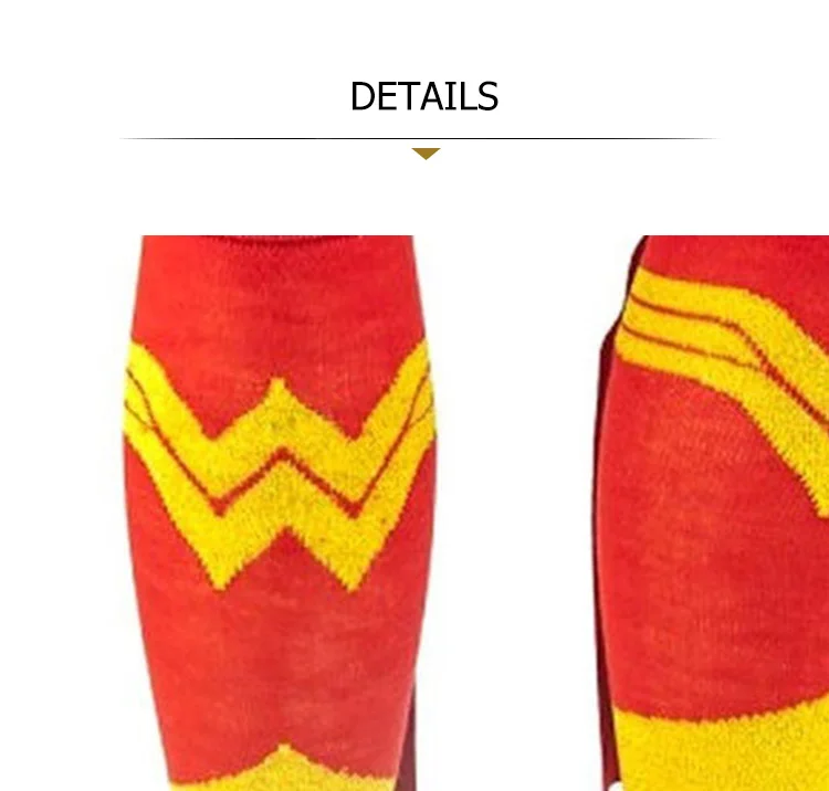 Чулки до колена Wonder Woman унисекс с вырезом лодочкой, блестящие чулки Супермена