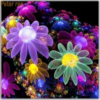 peter ren diy diamond painting cross stitch 5d full round crystal rhinestone mosaic diamond embroidery colored lights flower