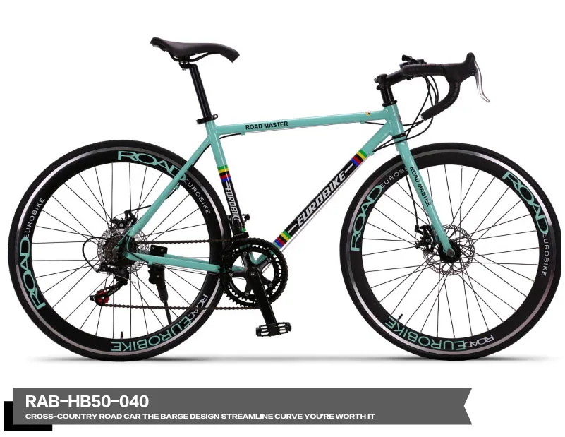 EUROBIKE 700C*49 cm bike alloy bicycle cycling disc brake road XC650 14 speed racing no folding 160-185CM | Спорт и развлечения