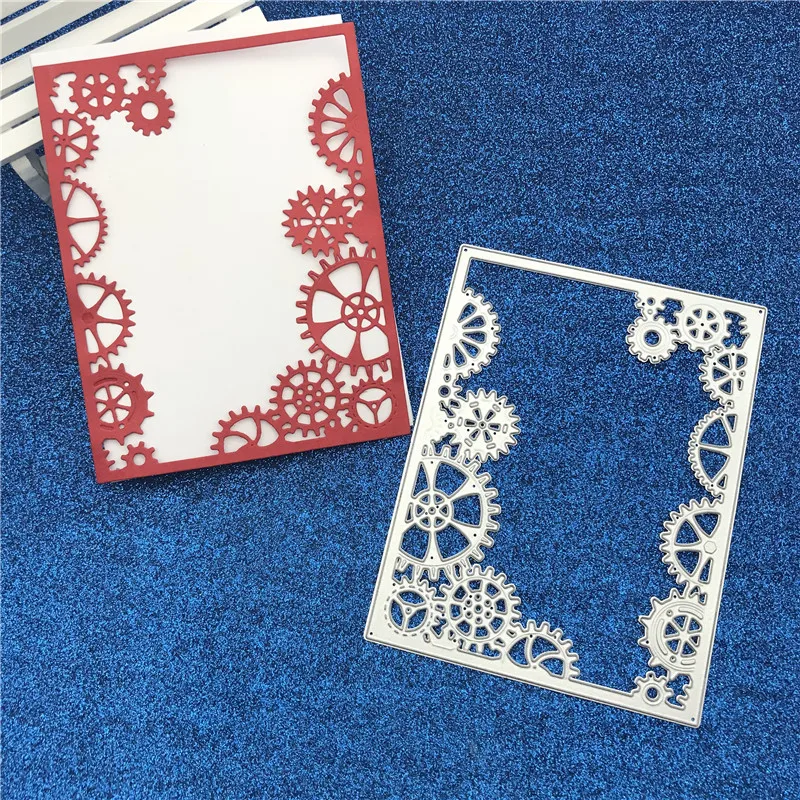 Квадратный в форме шестерни металлические режущие штампы трафарет для DIY