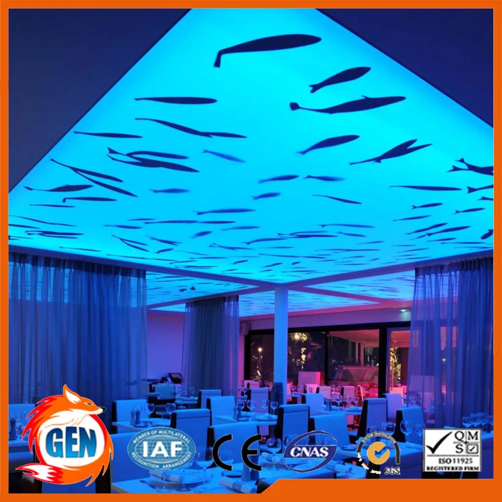 ПВХ потолочное и настенное покрытие декоративная потолочная стрейчевая ткань от