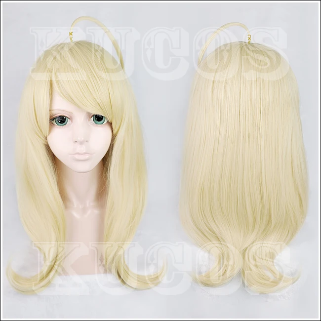 

Dangan Ronpa Danganronpa V3: Killing Harmony Akamatsu Kaede Soft Golden Blonde Heat Resistant Cosplay Costume Wig + Track + Cap