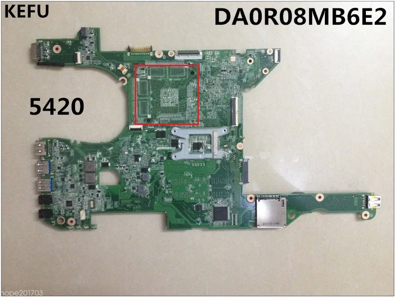 Материнская плата KEFU для ноутбука dell 7420 5420 дюйма Φ DA0R08MB6E2 HM77 хорошо работает |