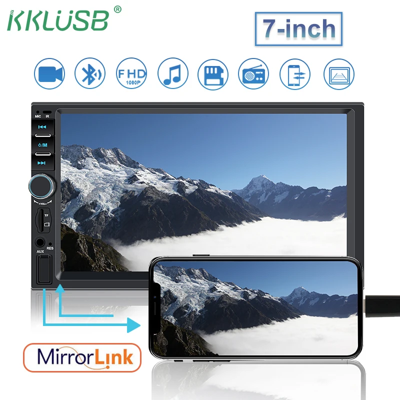 2 Din автомагнитола 7 &quotHD мультимедийный плеер 2DIN сенсорный экран Авто аудио