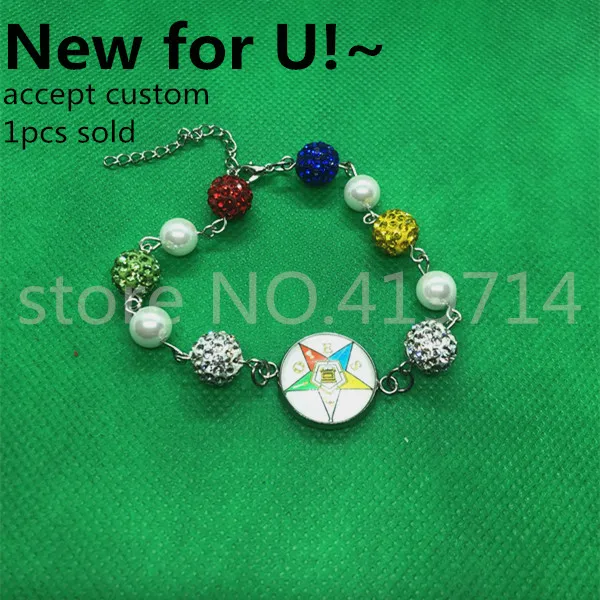 Новый высокий уровень звездной цепочки и браслета на звеньях DIY с блестящими глиняными бусинами 18 мм, стальным шармом, милым украшением-аксессуаром. OGL149. 1 шт.