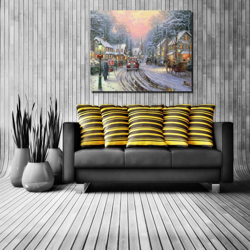 Настенные художественные плакаты Thomas Kinkade Cottag Картина на холсте современная