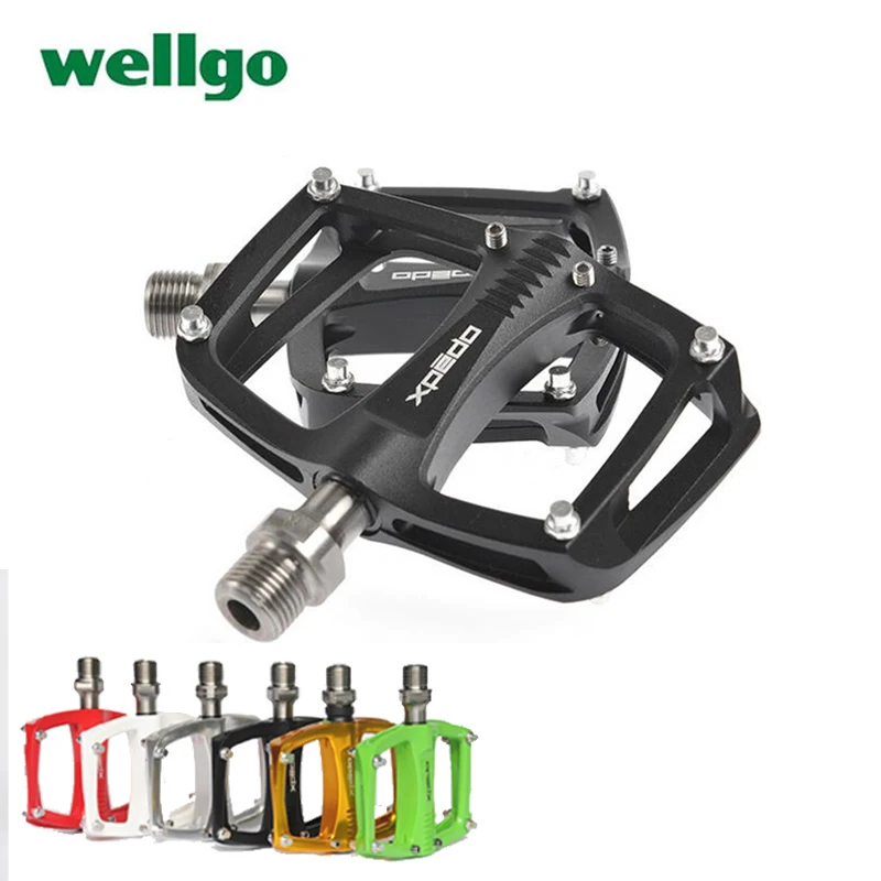 Новые карманные алюминиевые экструдированные плоские велосипедные педали Wellgo Spd
