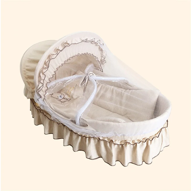 Skirt basket Деревянная детская колыбель, плетеная корзина, переносные колыбели для новорожденных, спальная кровать, кресло-качалка, cuunas Para Bebes Multifuncional - Цвет: Skirt basket
