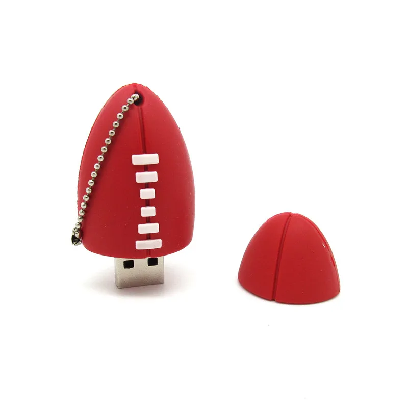 Красный мягкий футбол модель Ручка drive personalizado спортивный мяч usb флеш накопитель u