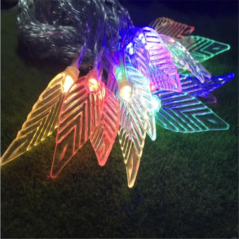 10 м 100LED гирлянда с листьями сказочные гирлянды для Хэллоуина сада дома окна