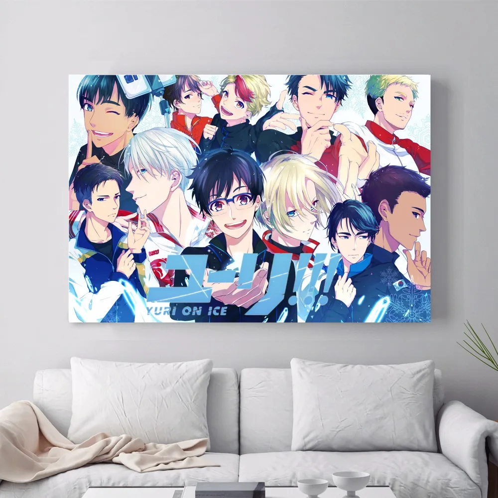 Yuri On Ice аниме современный постер художественные настенные картины шелковая ткань
