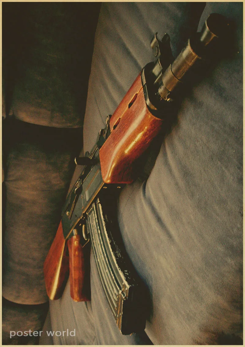 Пистолет AKM Штурмовая винтовка AK47 Модифицированная структура диаграмма крафт-бумага плакат художественный Декор декоративный бумажный плакат