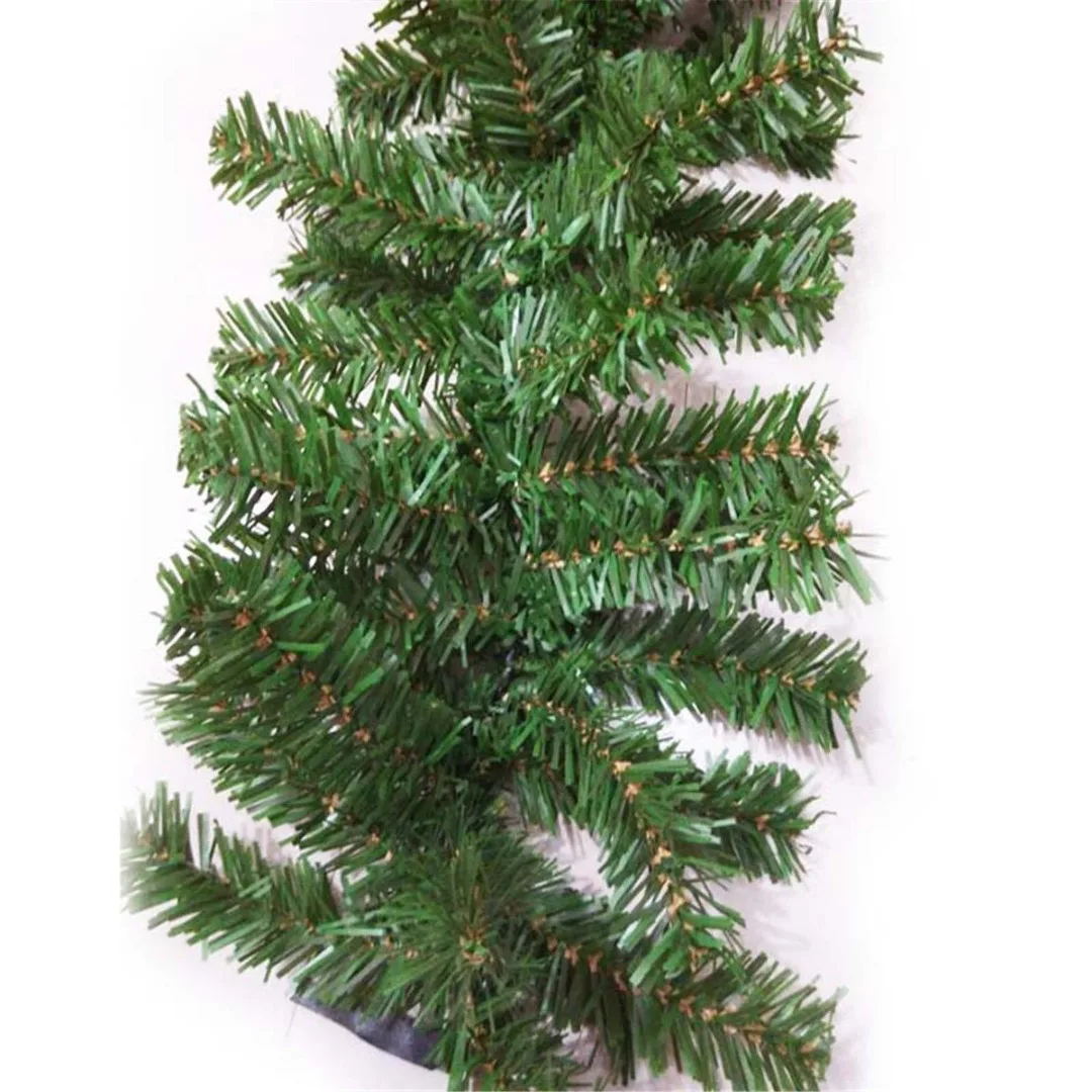 

PVC Long Green Christmas Pine Garland Wreath Ornament Xmas Fireplace Tree Decor