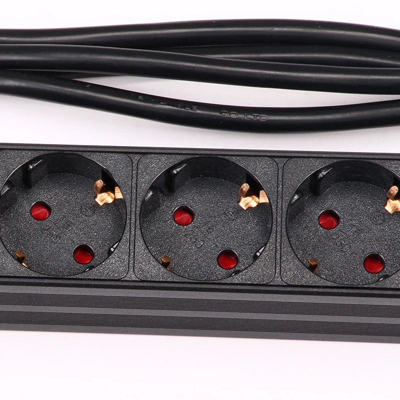 Розетка PDU 1U с 8 евровилками 16 А 220 250 В удлинителем 2 м|eu socket plug|power extension eusocket wall |