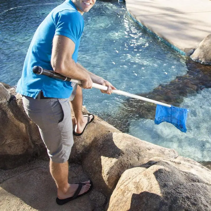Leaf Rake Deep Bag Swimming Pools Skimmer Net Professional Rubbish Cleaning Rake Leaf Mesh Deep Bag Net