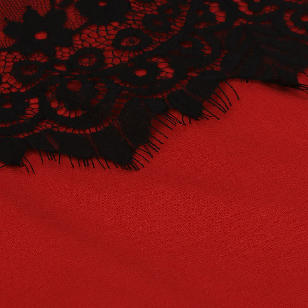 2019 Новое модное женское винтажное Кружевное облегающее вечернее платье-карандаш